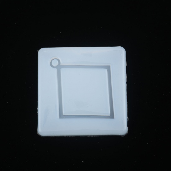 Immagine di Silicone Muffa della Resina per Gioielli Rendendo Quadrato Traslucido Rombo 57mm x 57mm, 1 Pz