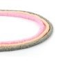 Image de Perles Heishi Katsuki en Pâte Polymère Rond Couleur Pêche 5mm Dia, Taille de Trou: 2mm, 39cm long, 3 Pièces (Env. 347 Pcs/Enfilade)