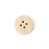 Picture of Natural Wood Sewing Buttons Scrapbooking 4 Holes Round 18mm( 6/8") Dia. - 13mm( 4/8") Dia., 200 PCs