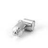 Picture of Zinc Based Alloy Magnetic Clasps Cylinder Silver Tone 20mm x 6mm, 5 Sets