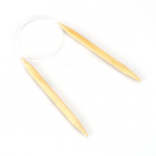 Picture of 9mm Bamboo Circular Knitting Needles Natural 60cm(23 5/8") long, 2 Pairs