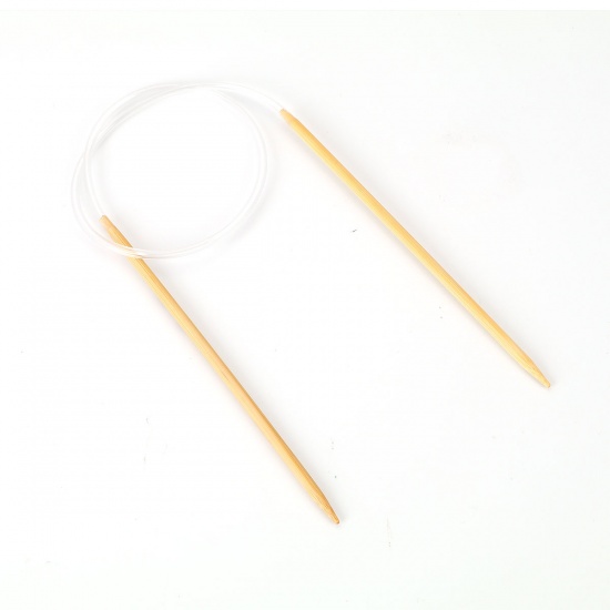 Immagine di 4mm, Bambù Circular Knitting Needles Naturale 60cmLunghezza, 2 Paia