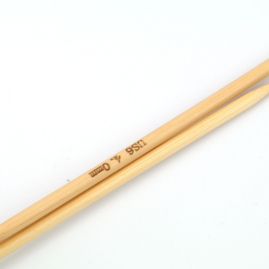 Picture of 4mm Bamboo Circular Knitting Needles Natural 60cm(23 5/8") long, 2 Pairs