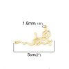Изображение Цинковый Сплав Молекула Коннекторы фурнитуры THC Позолоченный 50мм x 28мм, 10 ШТ