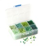Picture of Glass Seed Beads Round Rocailles Mixed About 5mm Dia. - 4mm Dia., Hole: Approx 1.4mm - 1mm, 1 Box (Approx 1900 PCs/Box)