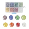 Bild von Glas Rocailles Perlen Rund Mix Lüster ca. 5mm D. - 4mm D., Loch:ca. 1.4mm - 1mm, 1 Box (ca. 1900 Stück/Box)