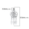 Picture of Zinc Based Alloy Wish Pearl Locket Jewelry Pendants Dream Catcher Fairy Silver Tone Can Open (Fit Bead Size: 8mm) 55mm(2 1/8") x 23mm( 7/8"), 2 PCs