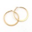 Picture of 316 Stainless Steel Hoop Earrings Gold Plated Round 40mm(1 5/8") Dia., Post/ Wire Size: (20 gauge), 1 Pair”
