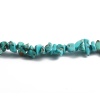 Bild von Türkis ( Synthetisch ) Perlen Unregelmäßig Blau ca. 11mm x4mm - 5mm x2mm, Loch:ca. 0.7mm, 85cm - 83cm lang, 1 Strang (ca. 320 - 300 Stück/Strang)