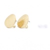 Picture of Zinc Based Alloy Ear Post Stud Earrings Findings Round Gold Plated W/ Open Loop 16mm, Post/ Wire Size: (21 gauge), 10 PCs