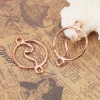 Picture of Zinc Based Alloy Connectors Round Rose Gold Wave 28mm x 20mm, 20 PCs