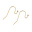 Immagine di Ottone Ganci per Orecchini 18K Vero Oro Placcato 21mm x 11mm, Dimensione di Posta / Cavo: (21 misura), 20 Pz