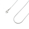 Bild von 304 Edelstahl Schlangenkette Kette Halskette Silberfarbe 45.5cm lang, Kettengröße: 1.2mm, 2 Strange