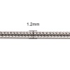 Bild von 304 Edelstahl Schlangenkette Kette Halskette Silberfarbe 45.5cm lang, Kettengröße: 1.2mm, 2 Strange