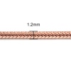 Image de Colliers en 304 Acier Inoxydable Chaîne Maille Serpent Or Rose 46cm Long, Taille de chaîne: 1.2mm, 1 Pièce