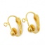 Immagine di Ottone clip orecchio Oro Placcato W/ Loop 17mm x 14mm, 20 Pz