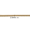 Imagen de Acero Inoxidable Caja Cadena Collares Chapado en Oro 60.5cm longitud, Cadena: 2.5mm, 1 Unidad