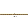 Image de Colliers en Acier Inoxydable Chaîne Maille Lanterne Doré 60.5cm Long, Taille de chaîne: 2mm, 1 Pièce
