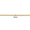 Immagine di Acciaio Inossidabile Catena di casella Collana Oro Placcato 60.5cm Lunghezza, Dimensione della Catena 2mm, 1 Pz
