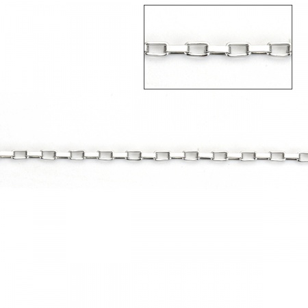 Bild von 10 Meter Edelstahl Venezianerkette Für handgefertigte Schmuckherstellung Silberfarbe 4x2mm