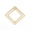 Imagen de Zamak Conectores Diamond Chapado en Oro geométrico 27mm x 27mm, 10 Unidades