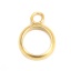 Picture of 304 Stainless Steel Charms Circle Ring Gold Plated 11mm( 3/8") x 8mm( 3/8"), 5 PCs