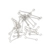 Picture of 304 Stainless Steel Eye Pins Silver Tone 21mm( 7/8") long, 0.7mm (21 gauge), 100 PCs