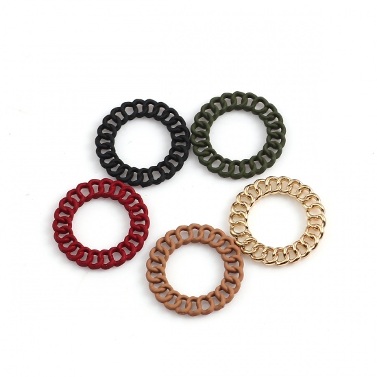 Picture of Zinc Based Alloy Connectors Circle Ring Gold Plated 20mm Dia, 10 PCs