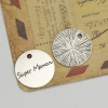 Picture of Zinc Based Alloy Charms Round Antique Silver Message " Super Maman " 20mm Dia, 10 PCs