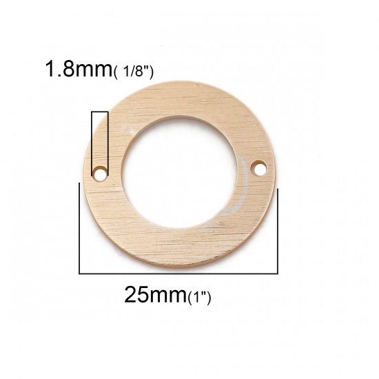 Picture of Aluminum Alloy Connectors Circle Ring Gold Plated 25mm Dia, 10 PCs