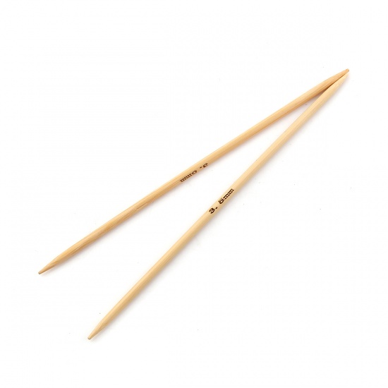 Picture of (US4 3.5mm) Bamboo Double Pointed Knitting Needles Natural 15cm(5 7/8") long, 2 PCs