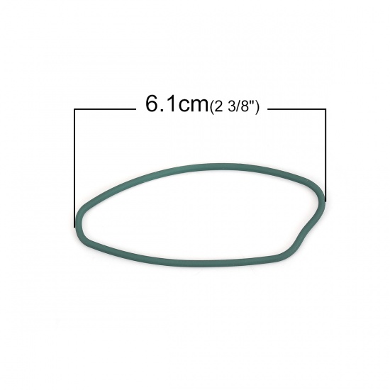 Immagine di Lega di Zinco Connettore Accessori Irregolare Verde Scuro 61mm x 26mm, 10 Pz
