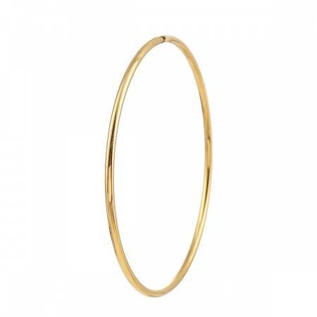 Picture of Wholesale Stainless Steel Bangles Bracelets, Gold Plated Unisex Simple Stylish Gift Jewelry Supply, 18.5cm(7 2/8") long, 1 Piece
