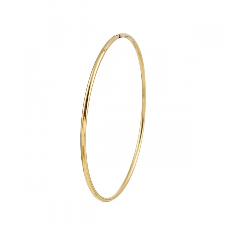 Picture of Wholesale Stainless Steel Bangles Bracelets, Gold Plated Unisex Simple Stylish Gift Jewelry Supply, 20.5cm(8 1/8") long, 1 Piece