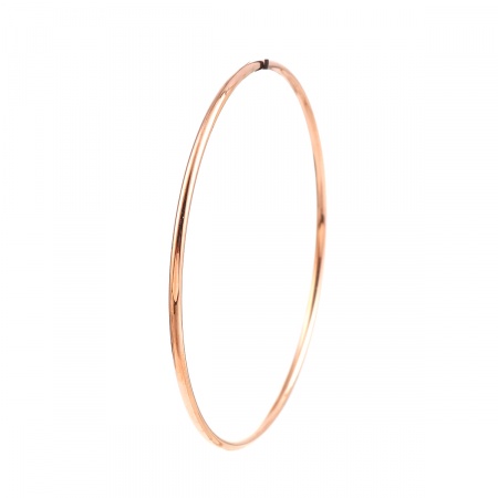 Picture of Wholesale Round Stainless Steel Bangles Bracelets, Rose Gold Unisex Stacking Minimalist Gift Jewelry Supply, 20.5cm(8 1/8") long, 1 Piece