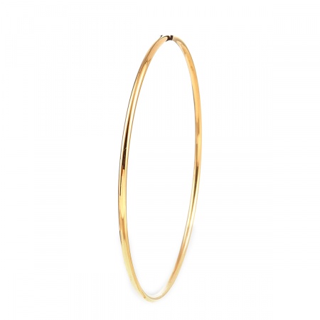 Picture of Wholesale Round Stainless Steel Bangles Bracelets, Gold Plated Unisex Stacking Minimalist Gift Jewelry Supply, 22cm(8.7") long, 1 Piece