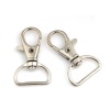 Picture of Iron Based Alloy Keychain & Keyring Silver Tone 40mm x 24mm, 10 PCs