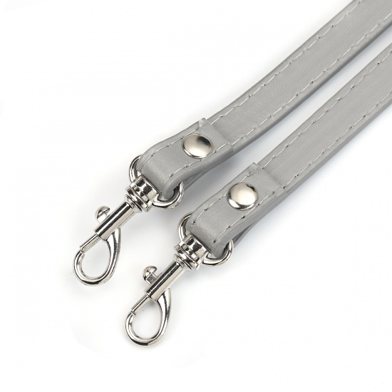 Immagine di PU Borsa Tracolla Fibbia della Cintura Grigio Tono Argento 121cm longhezza. 12mm, aperta taglia 1 Pz