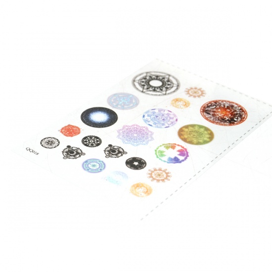 Immagine di PVC DIY Decorazione Di Scrapbook Adesivi Rettangolo Multicolore 11cm x 7.5cm, 2 Fogli