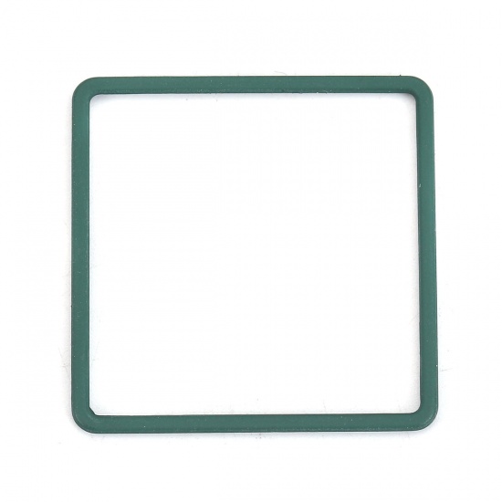 Immagine di Lega di Zinco Connettore Accessori Quadrato Verde Scuro 35mm x 35mm, 10 Pz