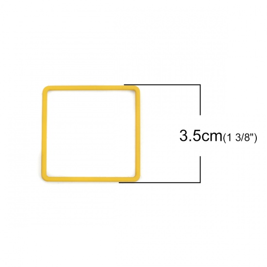 Immagine di Lega di Zinco Connettore Accessori Quadrato Colore di Zenzero 35mm x 35mm, 10 Pz
