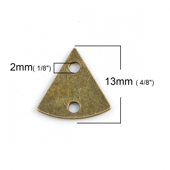 Picture of Brass Connectors Triangle Antique Bronze 13mm( 4/8") x 13mm( 4/8"), 10 PCs                                                                                                                                                                                    