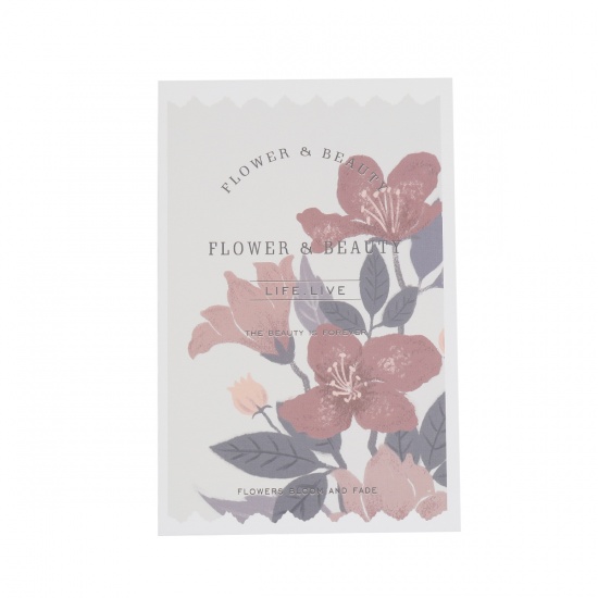 Immagine di Carta Busta Rettangolo Multicolore Le foglie del Fiore Lunghezza: 14.3cm, Larghezza: 9.3cm, 1 Scatola