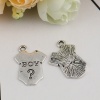 Picture of Zinc Based Alloy Charms Clothes Antique Silver Question Mark Message " BOY " 23mm( 7/8") x 16mm( 5/8"), 20 PCs