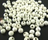 Picture of Brass Spacer Beads Ball Silver Plated Sparkledust About 4mm( 1/8") Dia, Hole: Approx 1.3mm, 300 PCs                                                                                                                                                           