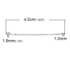Image de Chaînes d'Extension Pour Colliers Bracelets en Cuivre Plaqué Platine 4.5cm long, 2 Pcs
