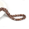Picture of Glass Beads Round Coffee Faceted About 6mm Dia, Hole: Approx 1.2mm, 79cm long, 1 Strand (Approx 145 PCs/Strand)