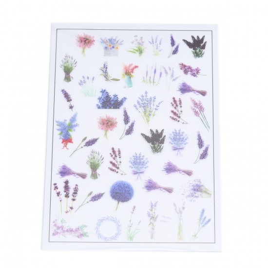 Изображение Бумага Смолевая Ремесла Заполняющий Материал Фиолетовый Лаванда 15см x 10.5см, 2 Листа