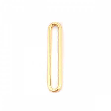 Lega di Zinco Connettore Accessori Ovale Oro Placcato Filigrana 40mm x 8mm, 10 Pz