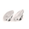 Image de Boucles d'oreilles à Clip en Alliage de Zinc Goutte d'Eau Argent Vieilli, 27mm x 17mm, 4 Pcs